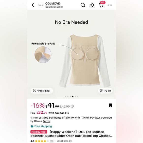 Butter yellow long sleeve - Picture 4 of 5